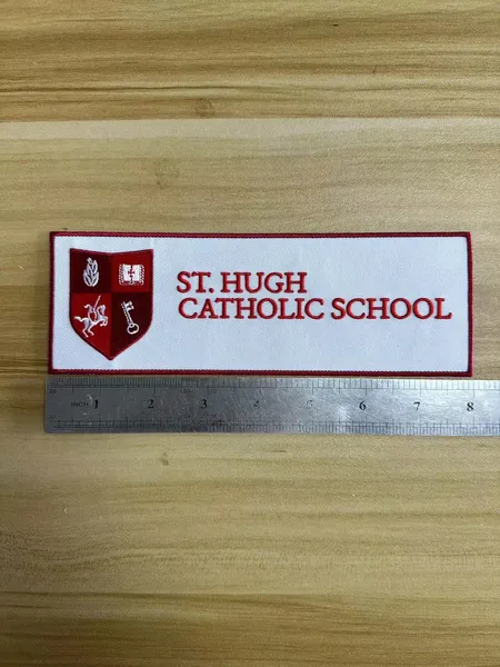 Rectangular school label sample