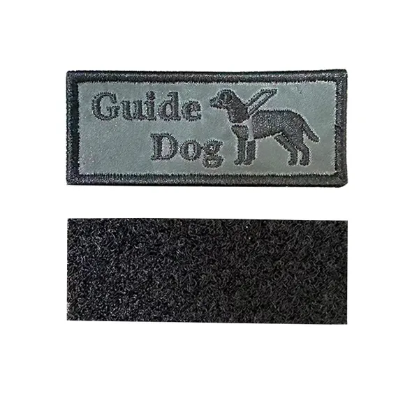 Reflective fabric embroidered patch