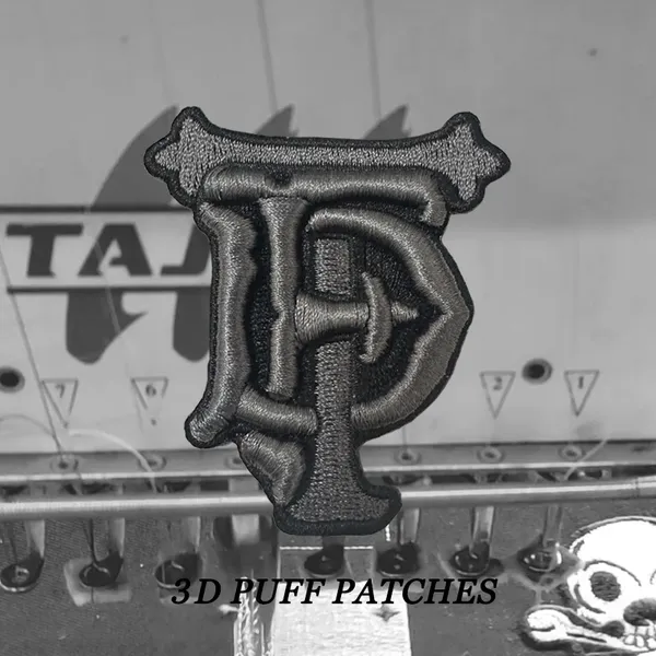 Raised 3D lettering patch reference