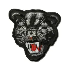 Panther head embroidered patch