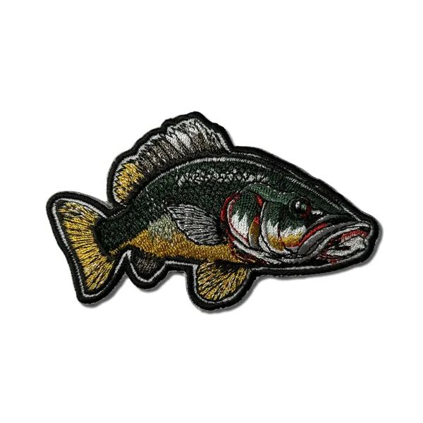 Fish embroidered patch