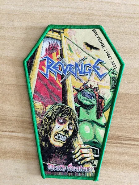 Custom shaped woven picture patch