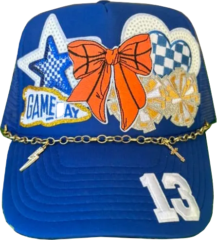 Blue cap patch detail